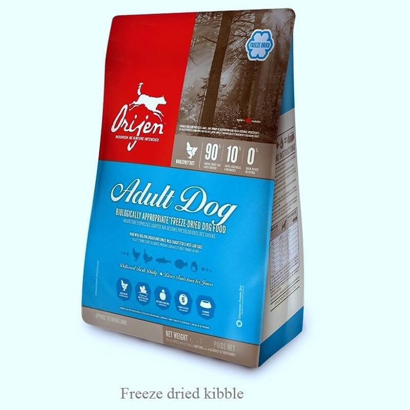 orijen freee dried adult dog food