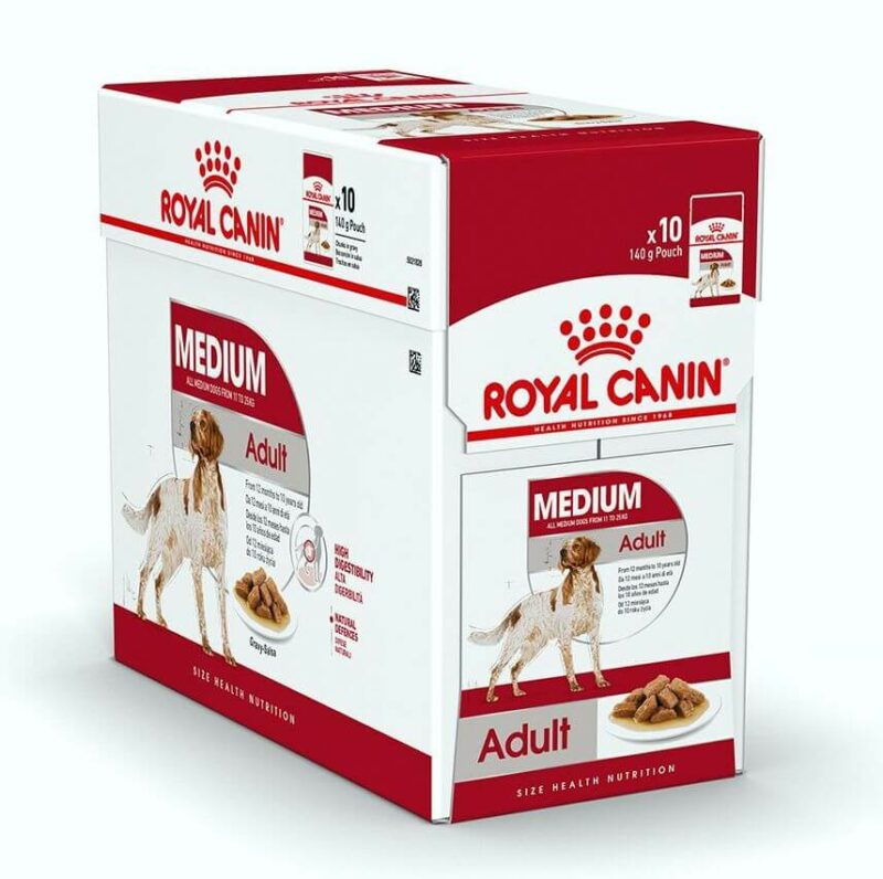 royal canin medium adult gravy pouches