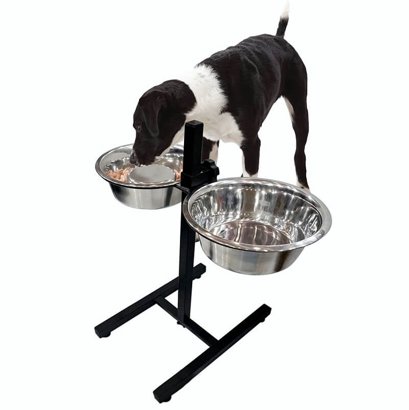 dog bowl stand height adjustable