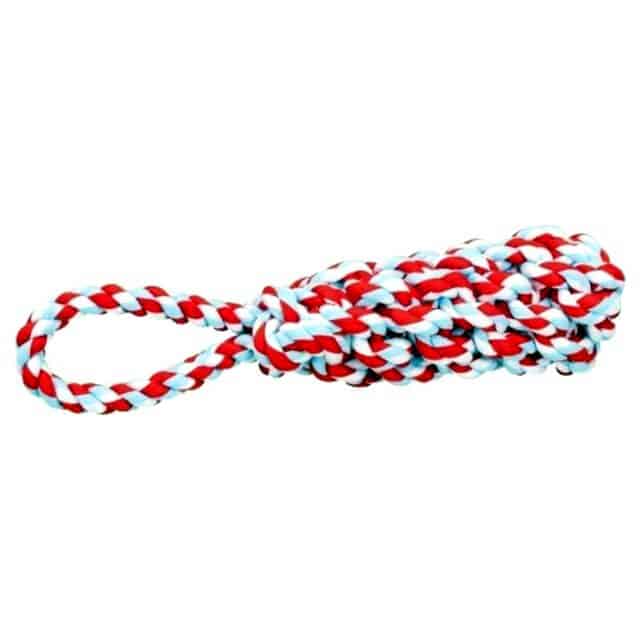 Dog rope toy with hand loop
