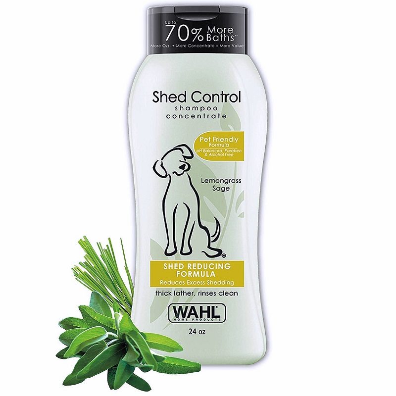 wahl shed-control shampoo, 710ml for dogs - lemongrass