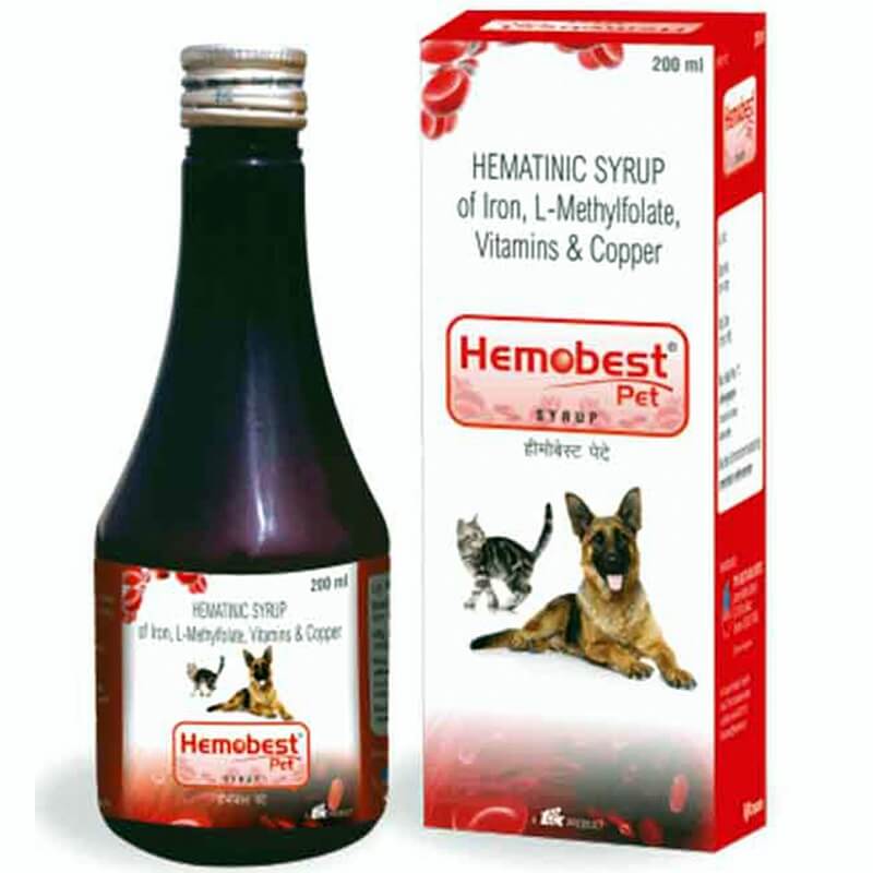 hemobest iron syrup for dogs & cats