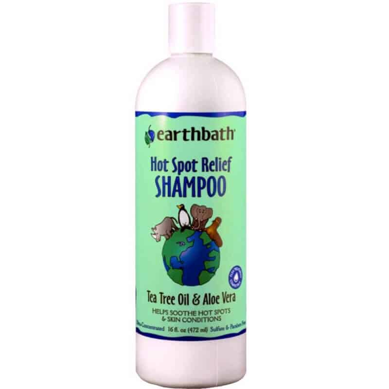 eathbath aloevera tea tree oil hotspot relief dog shampoo
